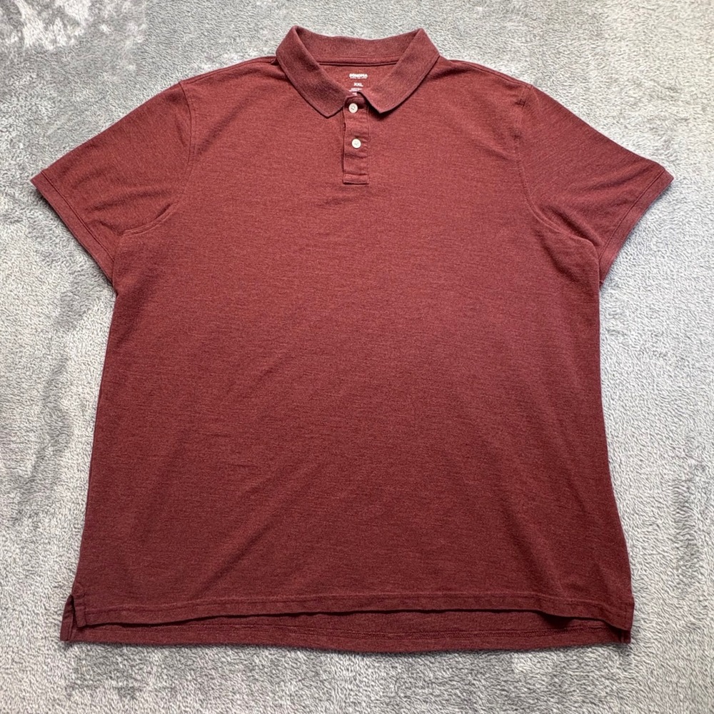 Sonoma Polo Shirt Mens XXL Burgundy Good Short Sleeve Cotton Blend 606